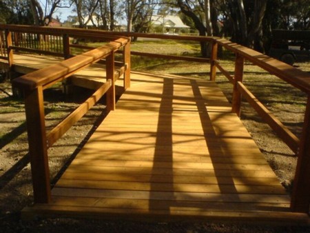 Hardwood Decking and Handrail